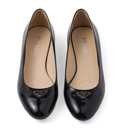 prada patent leather ballet flat nero|Patent leather ballerinas .